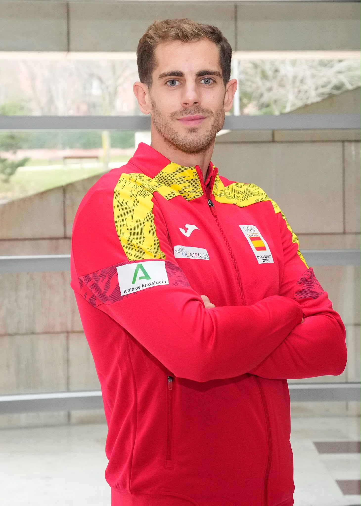 Portrait of Jaime in Spanish national team sportswear