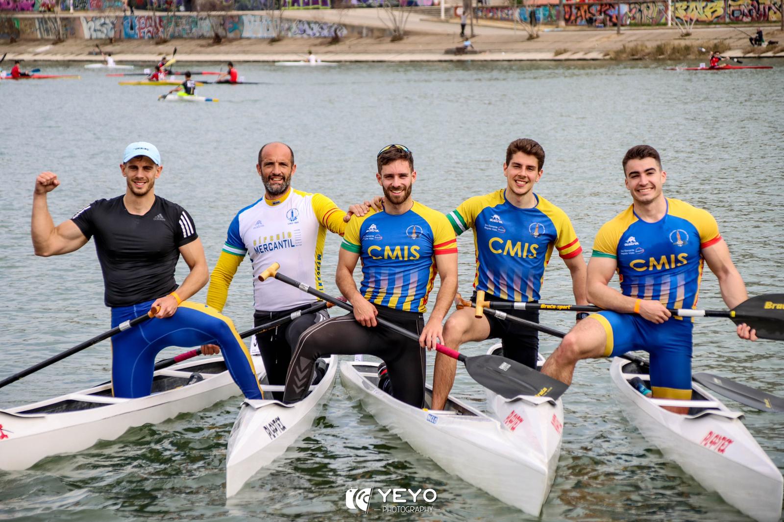 Jaime with fellow canoe athletes